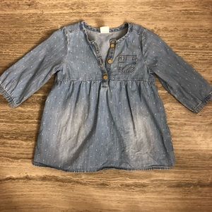 H&M Denim Polka Dot Dress